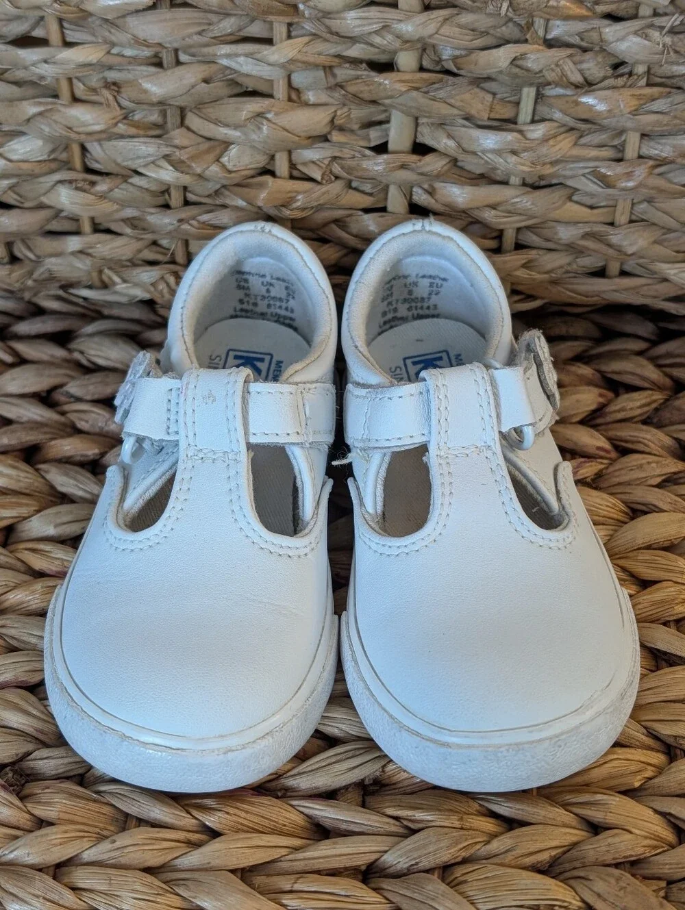 Keds Toddler Sz 6 White Daphne Leather Tennis Shoes Sneakers Mary Jane